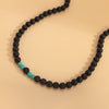 IngeSight.Z Natural Volcanic Rock Black Lava Stone Beads Choker Necklaces Women Men Short Collar Necklaces Neck Jewelry Collier