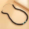 IngeSight.Z Natural Volcanic Rock Black Lava Stone Beads Choker Necklaces Women Men Short Collar Necklaces Neck Jewelry Collier