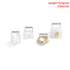 IngeSight.Z Punk Acrylic Resin Geometric Square Round Finger Rings Retro Letter Tai Chi Open Rings Set for Women Girls Jewelry
