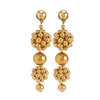 IngeSight.Z Punk Braided CCB Plastic Ball Bead Hoop Earrings For women Exaggerated Gold Color Geometric Round Ball Earrings