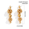 IngeSight.Z Punk Braided CCB Plastic Ball Bead Hoop Earrings For women Exaggerated Gold Color Geometric Round Ball Earrings