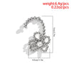 IngeSight.Z Punk CCB Beaded Flower Shape Ear Clip For Women Elegant White Peal Ears Hang Without Piercing Wedding Jewelry 1pcs