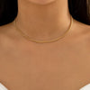 IngeSight.Z Punk Cuban Link Chain Choker Necklace For Woman Men Simple Gold Color Thin Clavicle Necklaces Jewelry