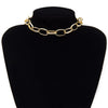 IngeSight.Z Punk Curb Cuban Choker Necklace Collar Statement Gold Color Chunky Thick Clavicle Chain Necklaces for Women Jewelry
