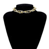 IngeSight.Z Punk Curb Cuban Choker Necklace Collar Statement Gold Color Chunky Thick Clavicle Chain Necklaces for Women Jewelry