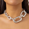 IngeSight.Z Punk Exaggerated CCB Big Thick Choker Necklace for Women Hiphop  Chunky Heavy Clavicle Necklace Collar Jewelry Gift