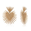 IngeSight.Z Punk Exaggerated Heart Dangle Earrings for Women Statement Hip Hop Gold Color Geometric Big Drop Earrings Jewelry