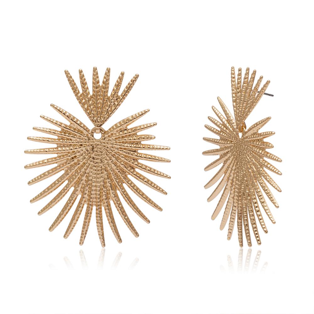 IngeSight.Z Punk Exaggerated Heart Dangle Earrings for Women Statement Hip Hop Gold Color Geometric Big Drop Earrings Jewelry