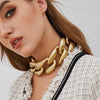 IngeSight.Z Punk Exaggerated Miami Cuban Thick Choker Necklaces Hip Hop Gold Color Chunky Collar Necklace for Women Men Jewelry