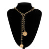 IngeSight.Z Punk Gold Color Link Chain Long Necklace Imitation Pearl Baroque Small Ball Pendant Necklaces for Women Jewelry Gift