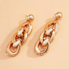 IngeSight.Z Punk Gold Color Thick Link Chain Drop Dangle Earrings Chunky Metal Hanging Earrings Oorbellen Brincos Women Jewelry