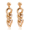 IngeSight.Z Punk Gold Color Thick Link Chain Drop Dangle Earrings Chunky Metal Hanging Earrings Oorbellen Brincos Women Jewelry