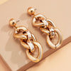 IngeSight.Z Punk Gold Color Thick Link Chain Drop Dangle Earrings Chunky Metal Hanging Earrings Oorbellen Brincos Women Jewelry