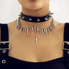 IngeSight.Z Punk Gothic PU Leather Studded Rivets Choker Necklace for Women Men Rock Metal Choker Body Jewelry Party Gift 2022