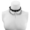 IngeSight.Z Punk Gothic PU Leather Studded Rivets Choker Necklace for Women Men Rock Metal Choker Body Jewelry Party Gift 2022