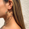 IngeSight.Z Punk Hyperbole Big Circle with Baby Femme Letter Hoop Earrings Women Jewelry Oorbellen Female