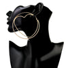 IngeSight.Z Punk Hyperbole Big Circle with Baby Femme Letter Hoop Earrings Women Jewelry Oorbellen Female