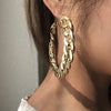 IngeSight.Z Punk Hyperbole Geometric Large Circle Hoop Earrings Kpop Street Chunky Thick Big Loop Earrings Female Jewelry Bijoux