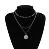 IngeSight.Z Punk Multi Layered Pearl Choker Necklace Collar Statement Virgin Mary Coin Crystal Pendant Necklace Women Jewelry