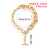 IngeSight.Z  Punk OT Buckle Thick Chain Toggle Clasp Necklaces for Women Hip Hop Gold Color Cuban Long Link Chain Choker Neck