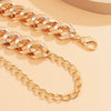IngeSight.Z Punk Plastic Chunky Thick Miami Curb Chain Body Chain Women Gold Color Sexy Harness Waist Belly Chain Belt Jewelry