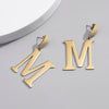 IngeSight.Z Punk Stainless Steel Letter M Pendant Drop Dangle Earrings for Women Statement Hanging Earrings Jewelry Oorbellen