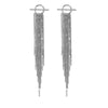 IngeSight.Z Punk Street Long Tassel Drop Dangle Earring Large Big Geometric Metal Hanging Earrings for Women Girls Retro Jewelry