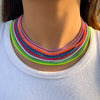 IngeSight.Z Rainbow Enamel Dripping Oil Necklace for Women 2022 Bohemia Candy Color Choker Necklace Summer Beach  Jewelry Gifts