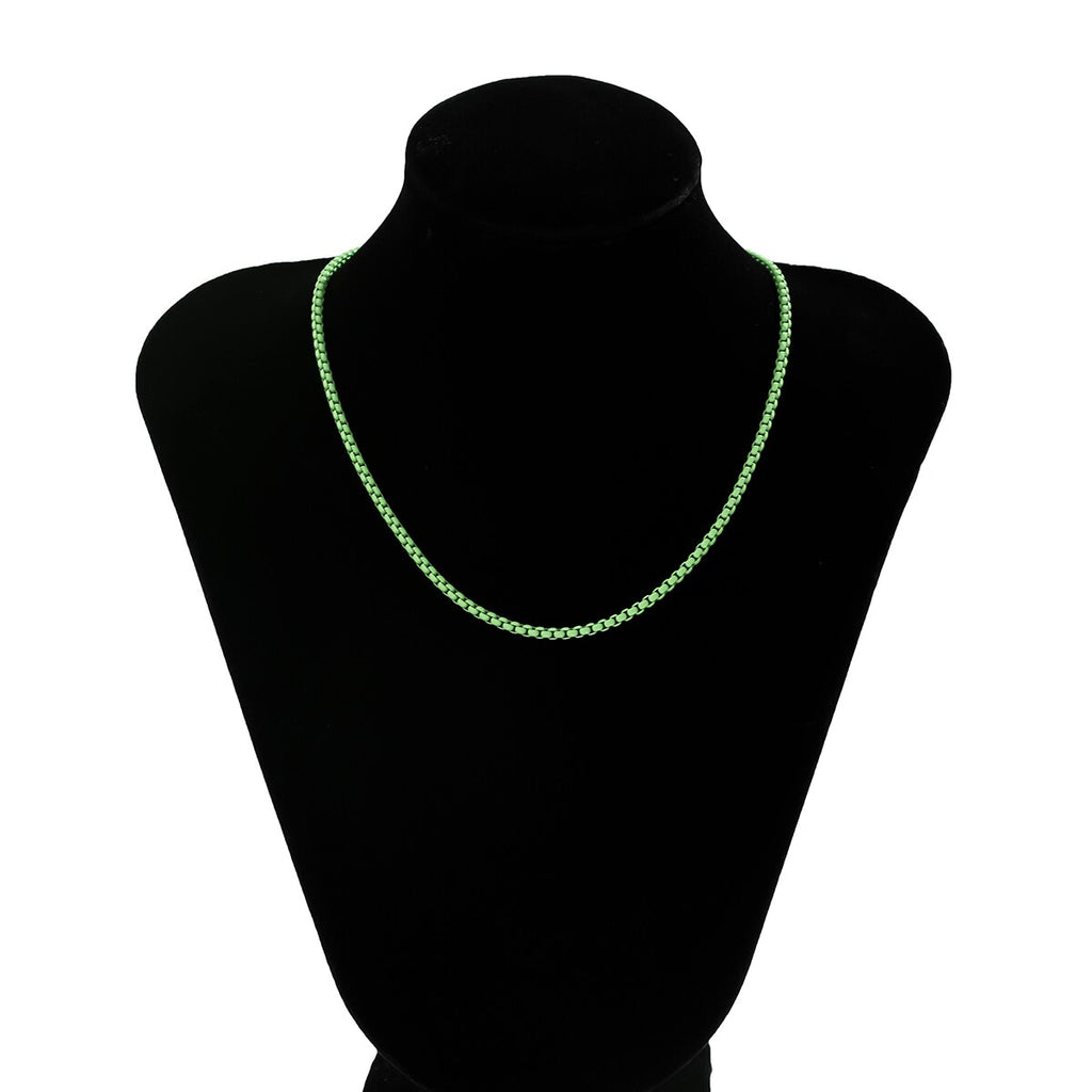 IngeSight.Z Rainbow Enamel Dripping Oil Necklace for Women 2022 Bohemia Candy Color Choker Necklace Summer Beach  Jewelry Gifts