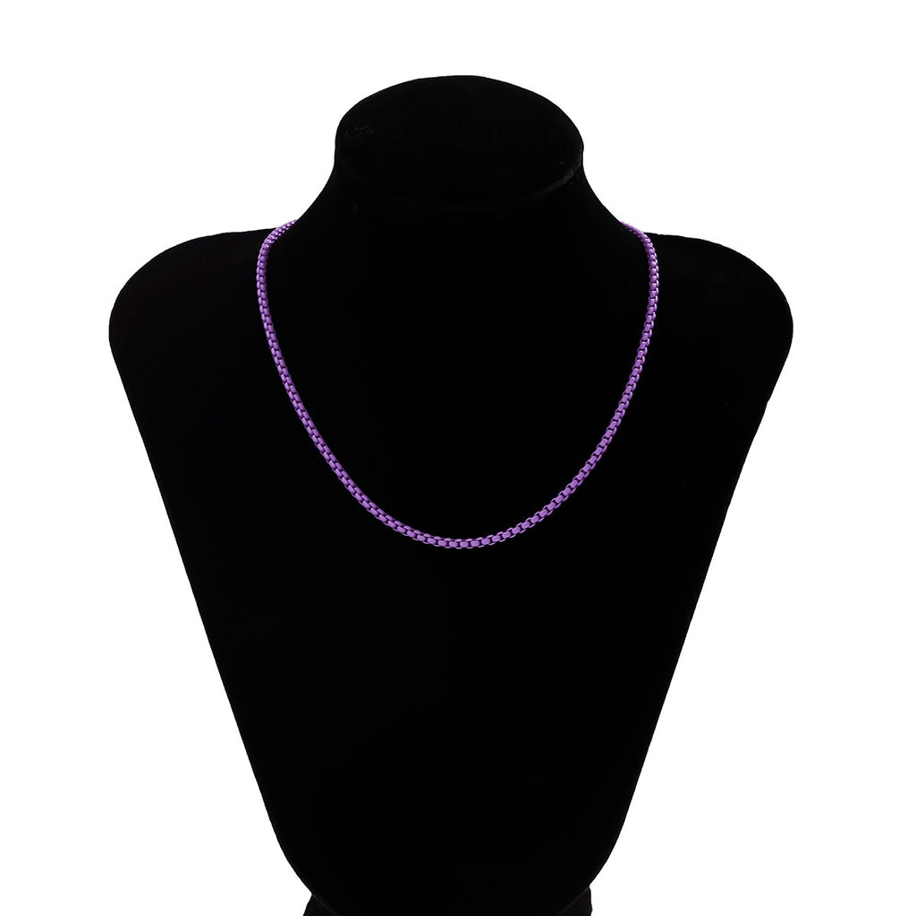 IngeSight.Z Rainbow Enamel Dripping Oil Necklace for Women 2022 Bohemia Candy Color Choker Necklace Summer Beach  Jewelry Gifts