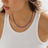 IngeSight.Z Rainbow Spray Paint Iron Chain Beads Choker Necklace for Women Boho 8 Colors Link Y2K Necklace Collier Jewelry
