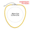 IngeSight.Z Rainbow Spray Paint Iron Chain Beads Choker Necklace for Women Boho 8 Colors Link Y2K Necklace Collier Jewelry