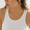 IngeSight.Z Rainbow Spray Paint Iron Chain Beads Choker Necklace for Women Boho 8 Colors Link Y2K Necklace Collier Jewelry