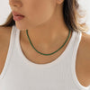 IngeSight.Z Rainbow Spray Paint Iron Chain Beads Choker Necklace for Women Boho 8 Colors Link Y2K Necklace Collier Jewelry