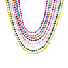 IngeSight.Z Rainbow Spray Paint Iron Chain Beads Choker Necklace for Women Boho 8 Colors Link Y2K Necklace Collier Jewelry