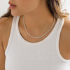 IngeSight.Z Rainbow Spray Paint Iron Chain Beads Choker Necklace for Women Boho 8 Colors Link Y2K Necklace Collier Jewelry
