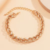 IngeSight.Z Retro Twisted Metal Curb Miami Choker Necklace Hip Hop Chunky Thick Aluminium Chain Short Clavicle Necklaces Jewelry