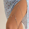 IngeSight.Z Sexy Elastic Multilayer Leg Chain for Women 2022 Summer Beach Boho Tassel Zircon Long Thigh Chain Party Body Jewelry