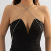 IngeSight.Z Sexy Full Rhinestone Cross Bra Chest Chain for Women Bohemian Beach Harness Bikini Body Necklace Choker Body Jewelry