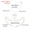 IngeSight.Z Sexy Gold Color Cross Beads Bikini Bra Body Chain For Women Multilayer Geometric Harness Belly Chains Beach Party