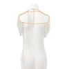 IngeSight.Z Sexy Imitation Pearl Beaded Shawl Top Shoulder Chain for Women Elegant Retro Shoulder Necklace Wedding Body Jewelry