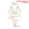IngeSight.Z Sexy Imitation Pearl Bra Thong Body Chain Set for Female 2022 Gold Color Chain Bikini Waist Chain Beach