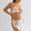 IngeSight.Z Sexy Rhombic Sequins Harness Bra Chest Body Chain Sets for Women 2022 Summer Beach Bikini Dress Body Jewelry