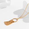 IngeSight.Z Sexy Round Circle Tassel Long Chest Chain Pendant Necklace for Women Punk Gold Color Body Chain Sweater Jewelry 2022