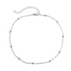 IngeSight.Z Simple Copper Beads Chain Choker Necklace for Women Kpop Gold Color Small Ball Short Clavicle Chain Necklace