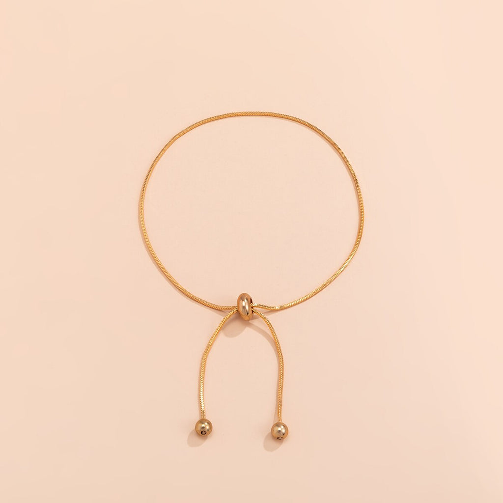 IngeSight.Z Simple Copper Thin Snake Chain Bracelets Bangles Gold Color Adjustable Friendship Bracelets Female Men Wrist Jewelry