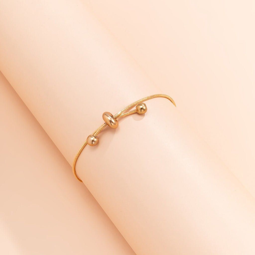 IngeSight.Z Simple Copper Thin Snake Chain Bracelets Bangles Gold Color Adjustable Friendship Bracelets Female Men Wrist Jewelry