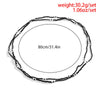 IngeSight.Z Simple Double Layer Black and White Rice Bead Waist Chain for Women Sexy Bikini Beads Belly Chain Body Chain Jewelry