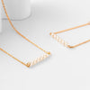 IngeSight.Z Simple Imitation Pearl Choker Necklace Bracelet Sets for Women Punk Gold Color Short Clavicle Chain Wedding Jewelry