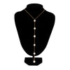 IngeSight.Z Simple Long Imitation Pearls Back Necklace For Women Sexy Tassel Pearl Harness Bikini Chest Chain Body Jewelry Mujer